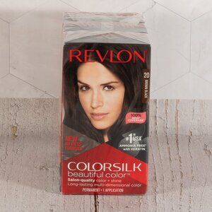 Revlon ColorSilk Permanent Hair Color with Bond Repair Complex - 20 Brown Black